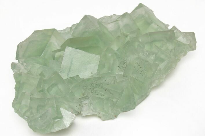 Green Cubic Fluorite Crystals with Phantoms - China #216349